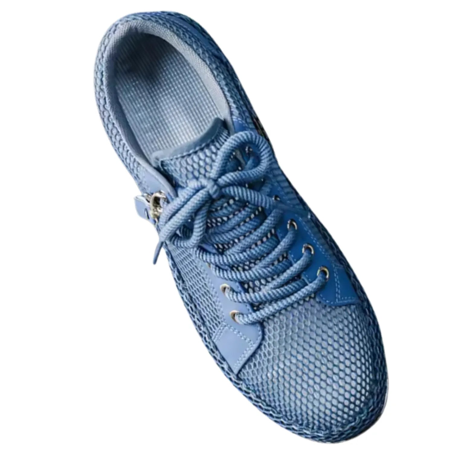 Tênis Masculino Azul Escuro de Malha Respirável | Casual, Leve