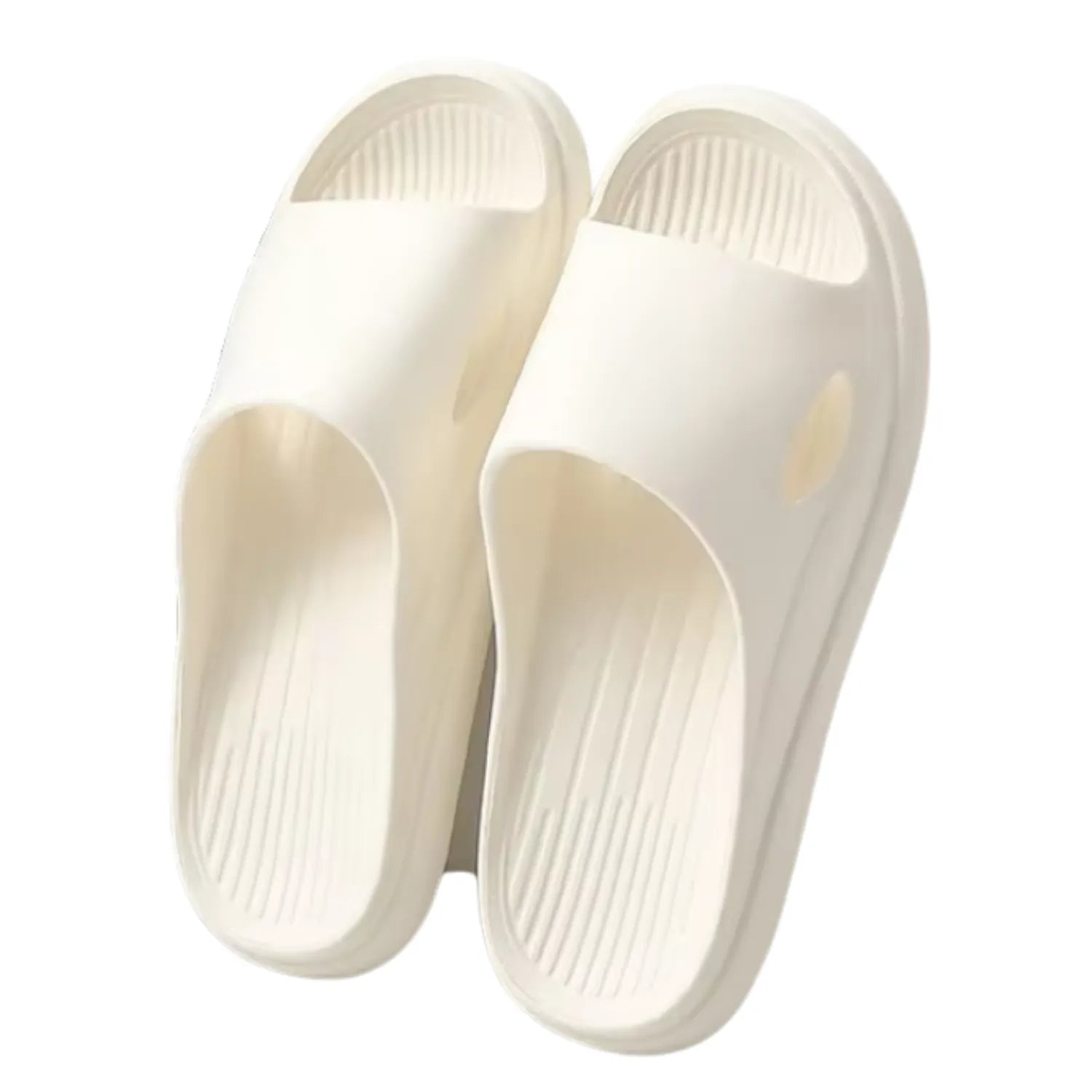 Chinelo branco silencioso unissex flexível macio confort vistoso