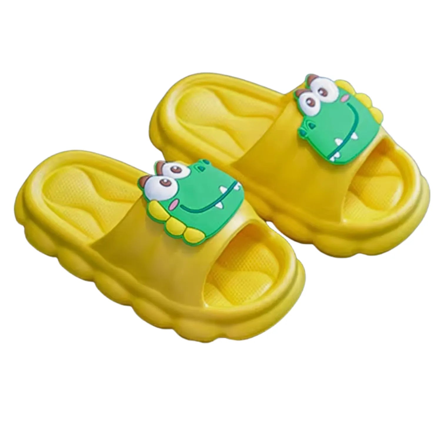 Chinelo infantil amarelo bichinho meninos meninas macio flexível verão
