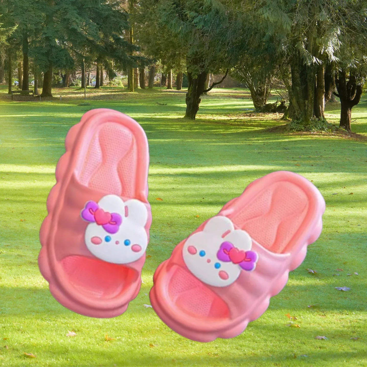 Chinelo infantil rosa bichinho meninos meninas lazer, praia, verão