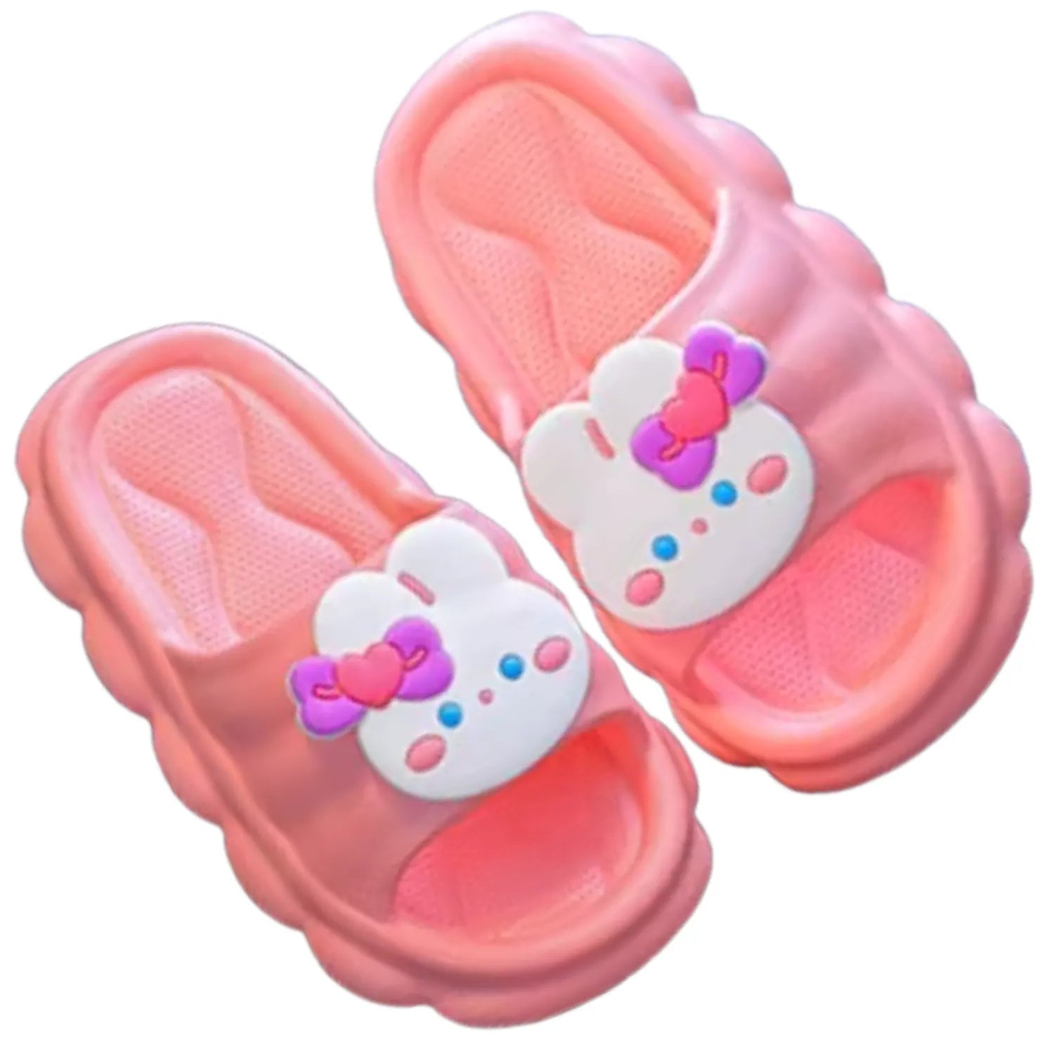 Chinelo infantil rosa bichinho meninos meninas macio flexível verão