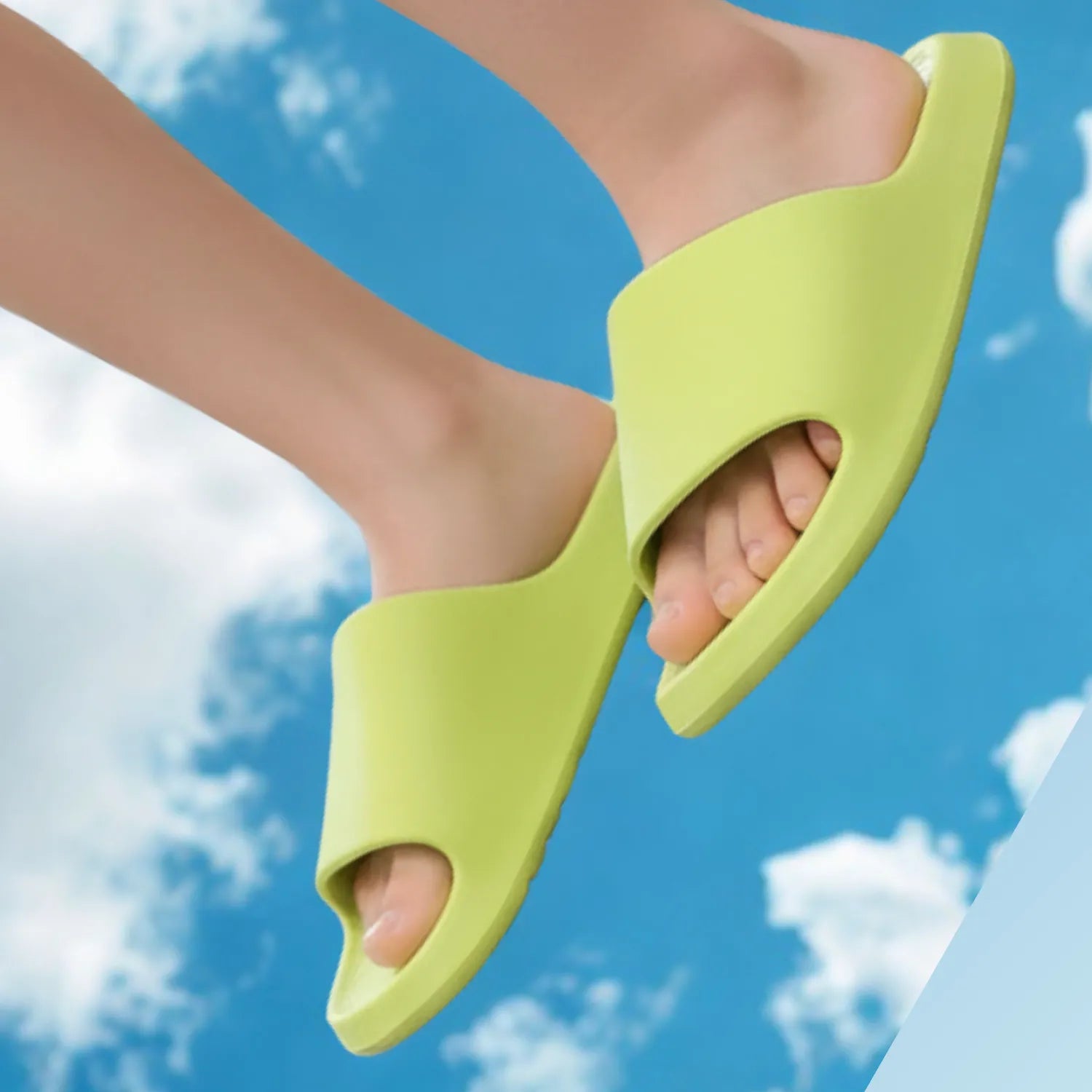 Chinelo infantil verde claro meninos meninas frescor confort