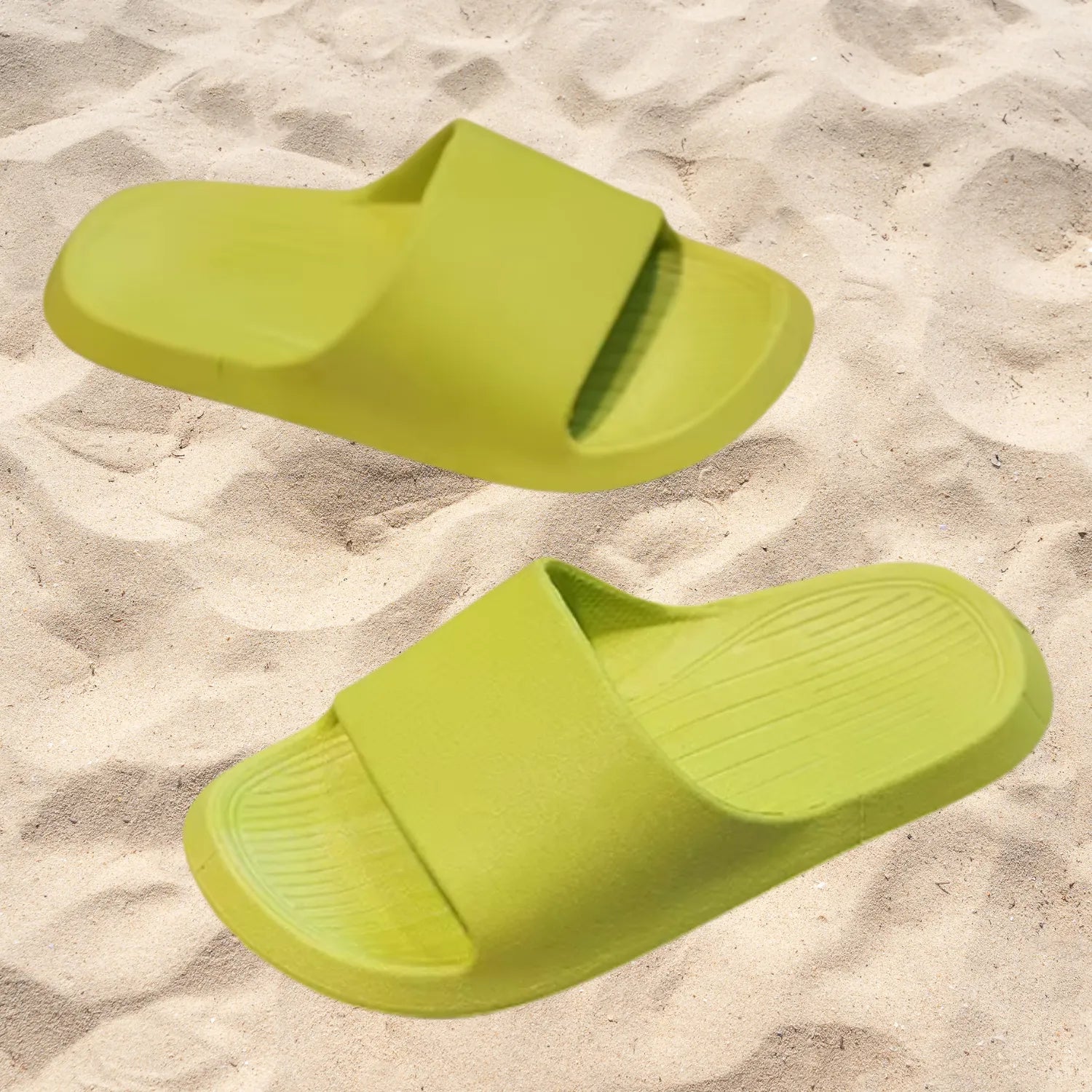 Chinelo infantil verde claro meninos meninas lazer, praia, verão