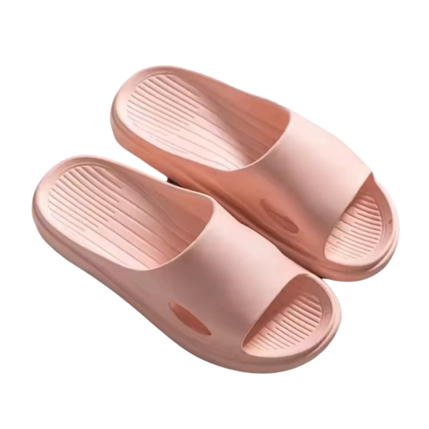 Chinelo rosa silencioso unissex flexível macio confort antiderrapante moda