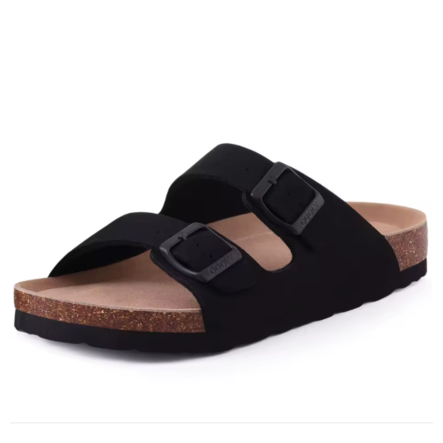 Sandália de cortiça preta, frescor e conforto nesse verão.