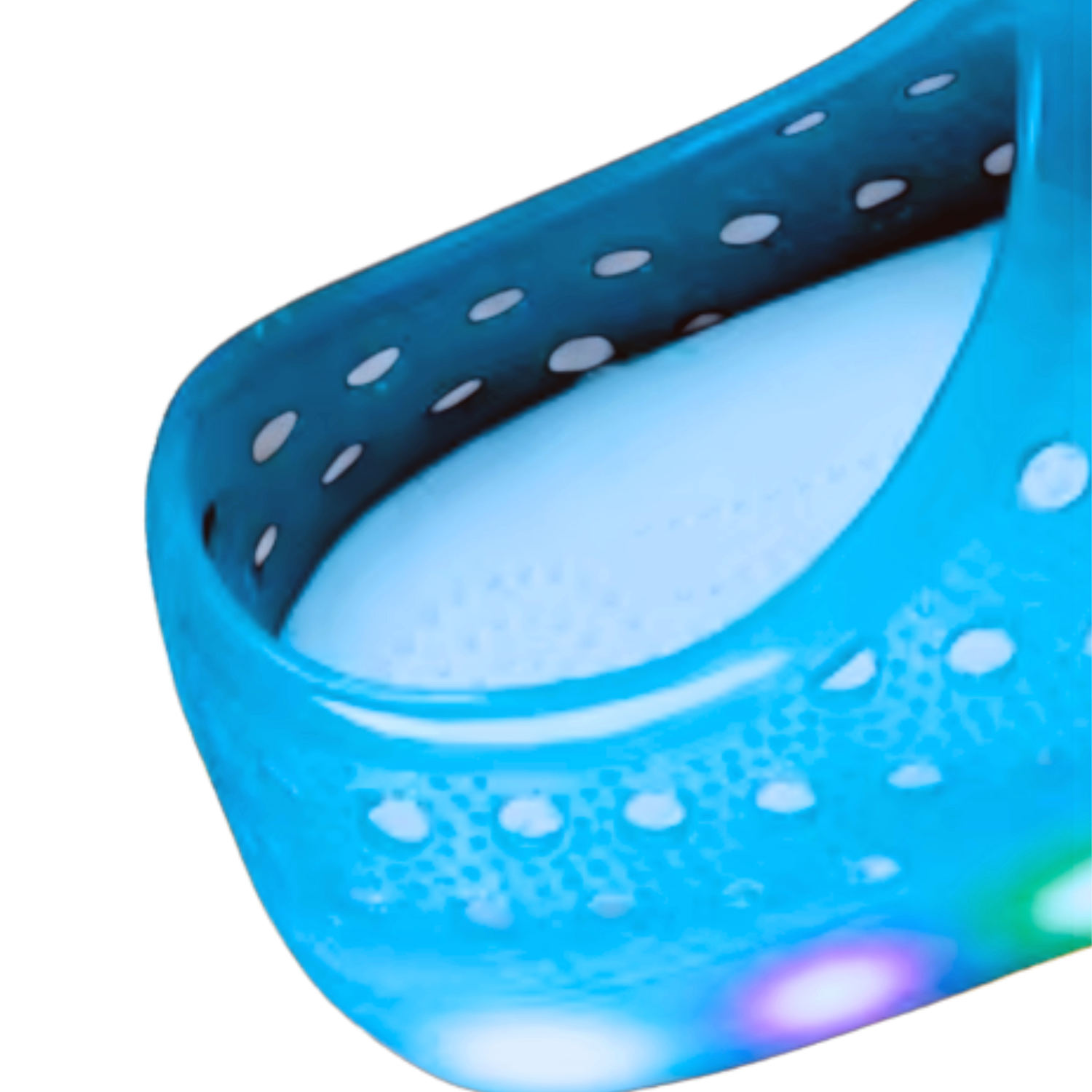 sandália fechada infantil azul claro palmilha de algodão