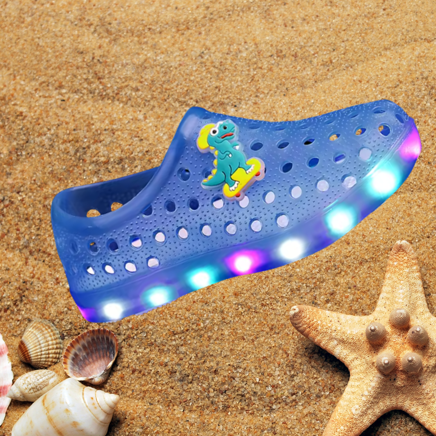 sandália fechada infantil azul royal praia confortável