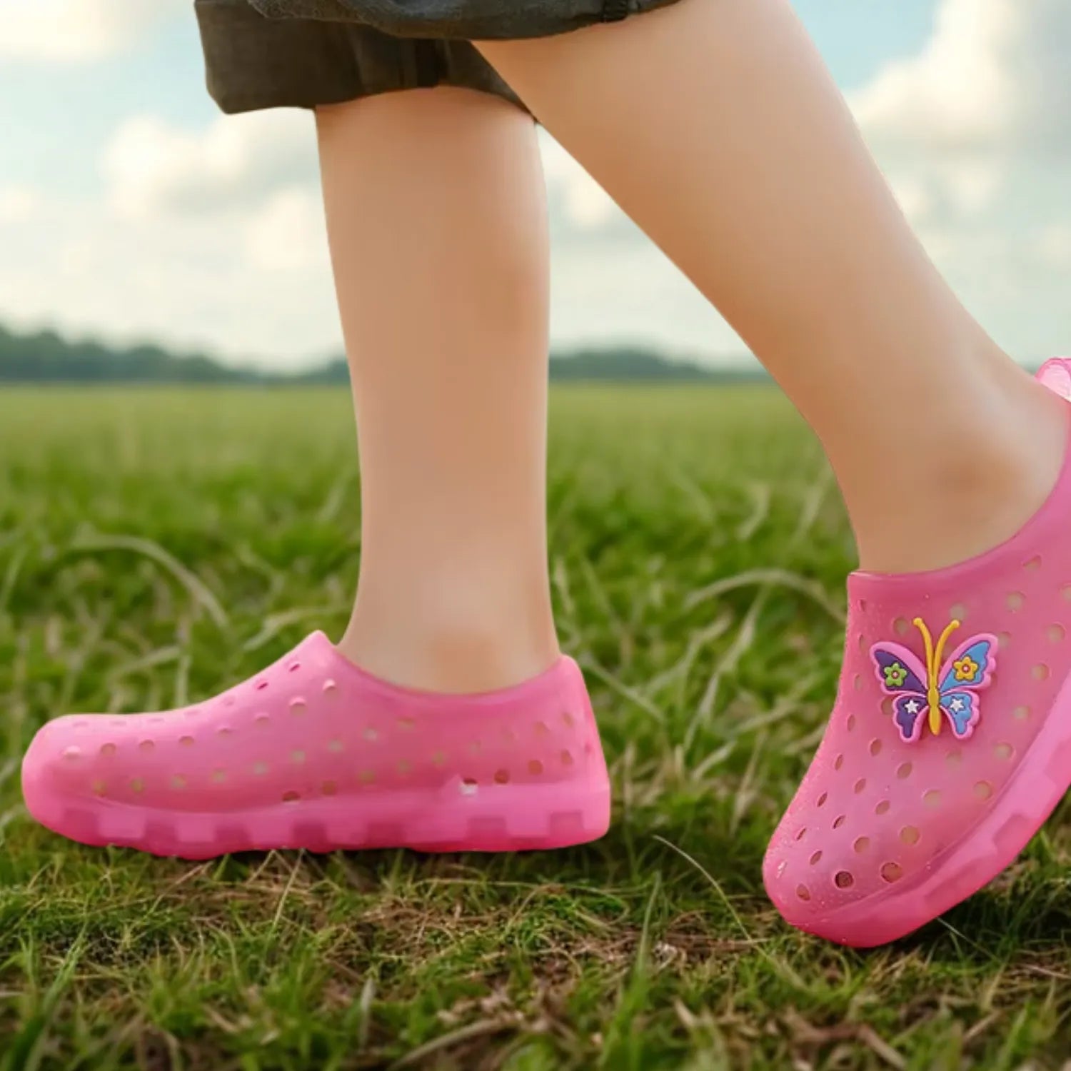 sandália fechada infantil rosa antiderrapante