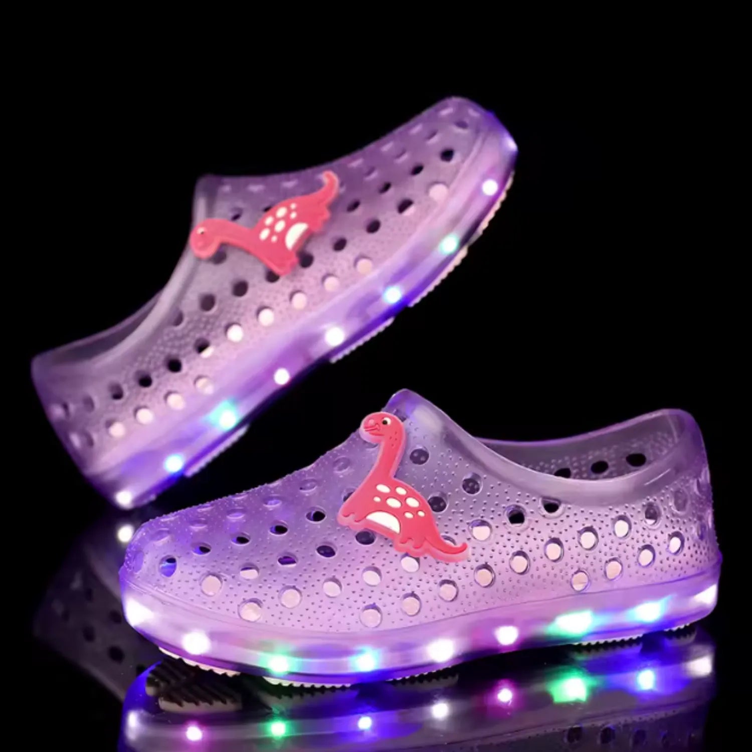 sandália fechada infantil roxo púrpura unissex segurança no escuro