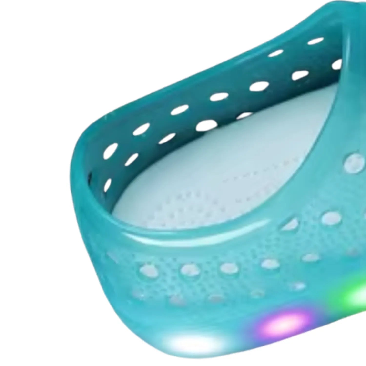 sandália fechada infantil verde claro palmilha de algodão