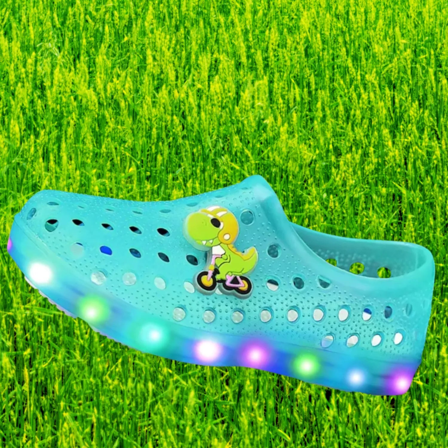 sandália fechada infantil verde claro praia antiderrapante