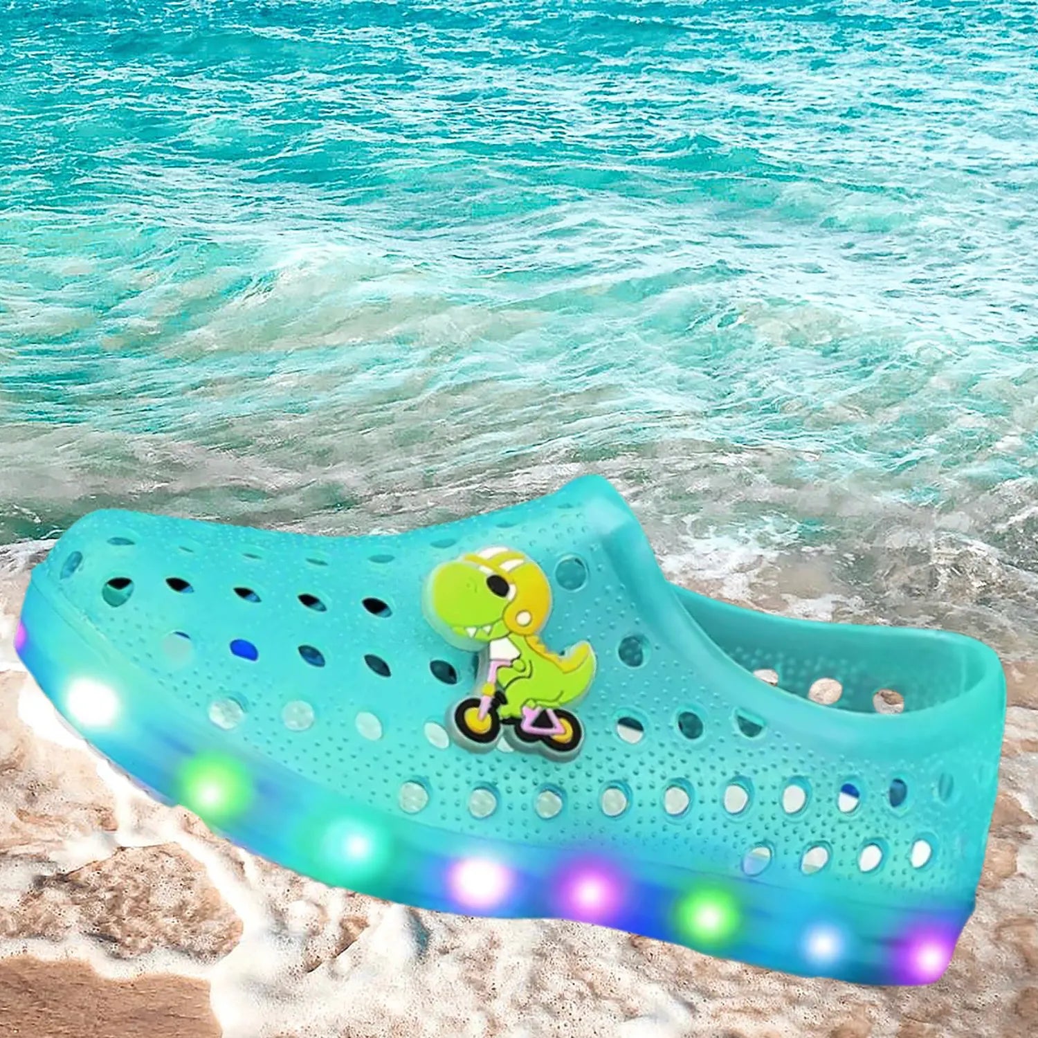 sandália fechada infantil verde claro unissex prova d'água e praia