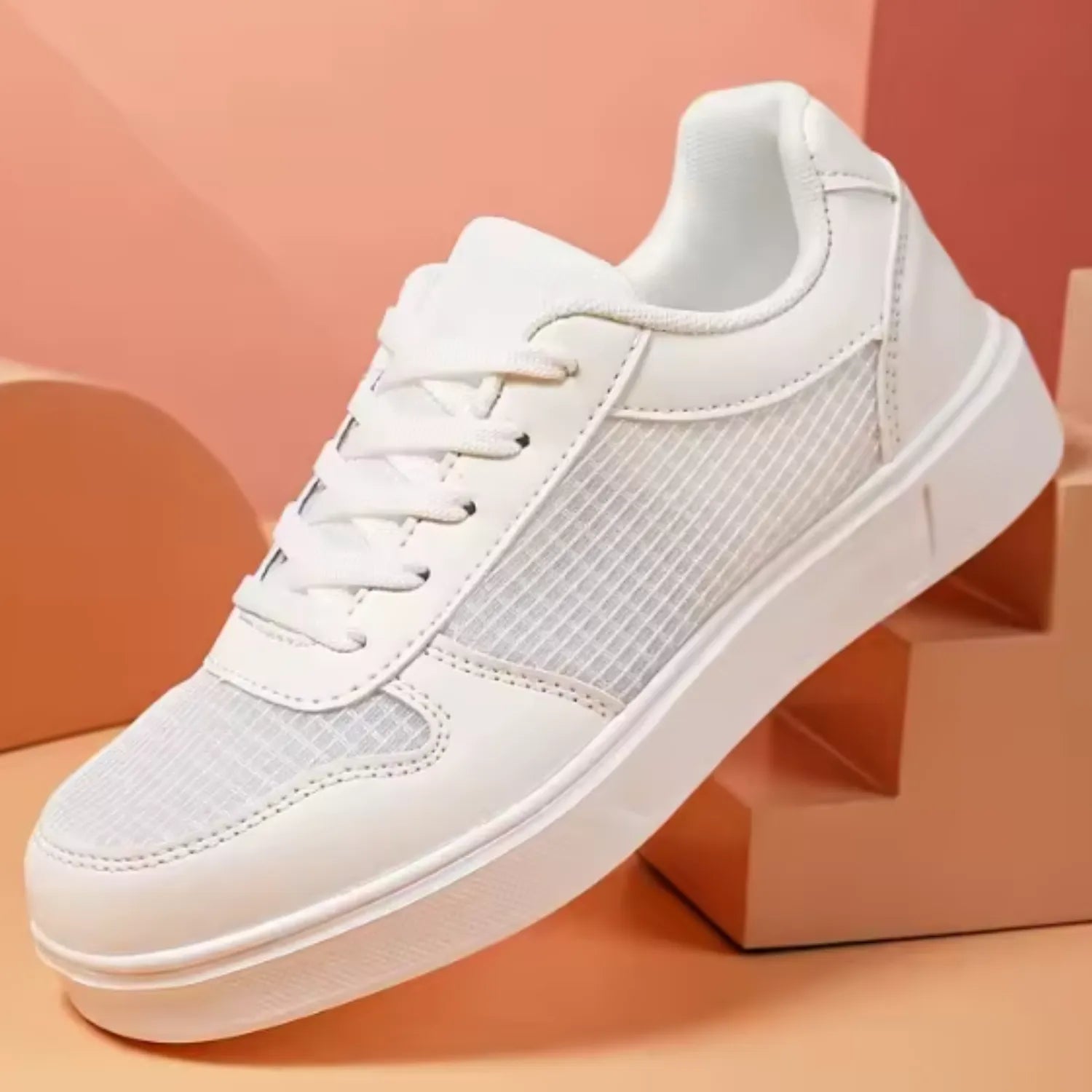 tênis feminino branco de malha beleza