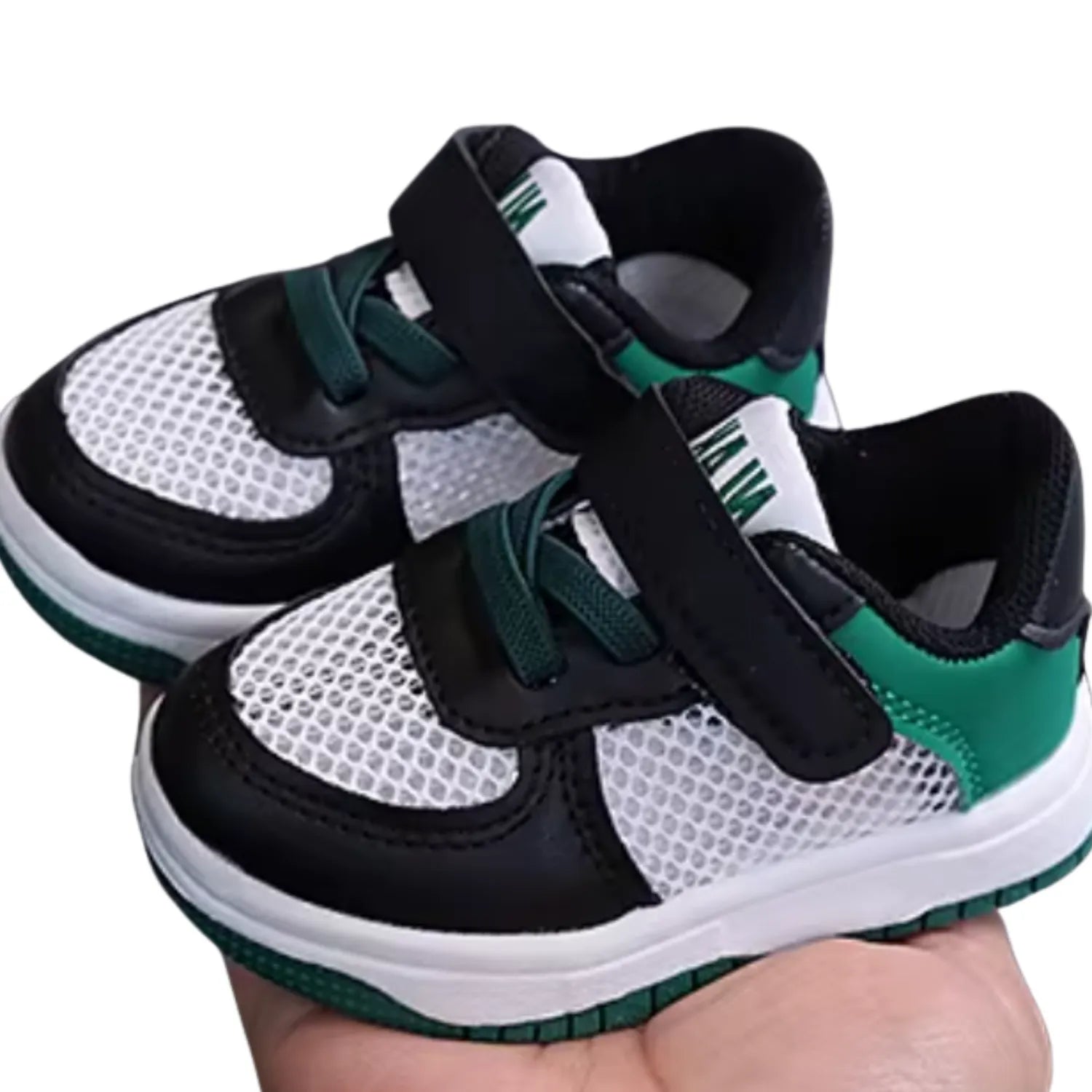 tenis infantil verde com ventilacao