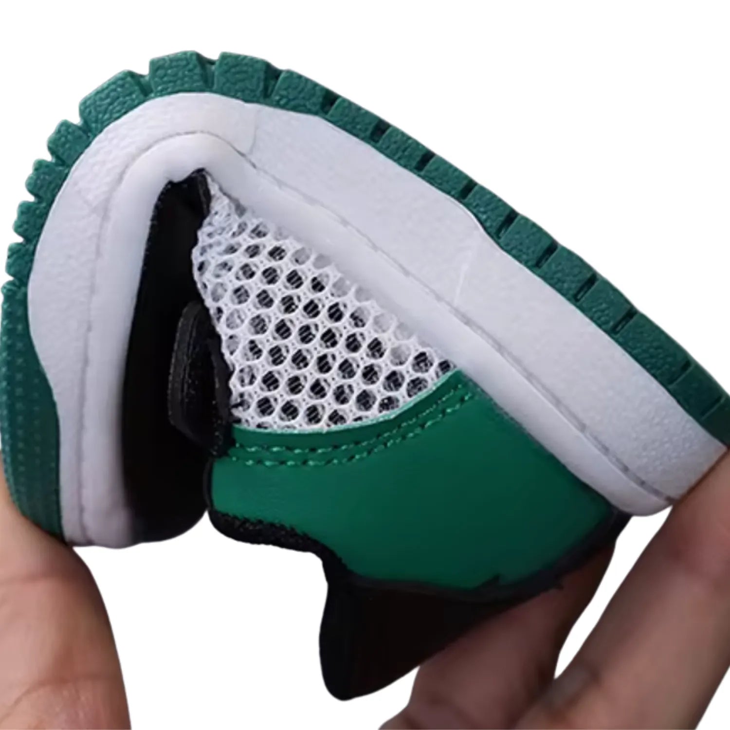 tenis infantil verde macio flexivel