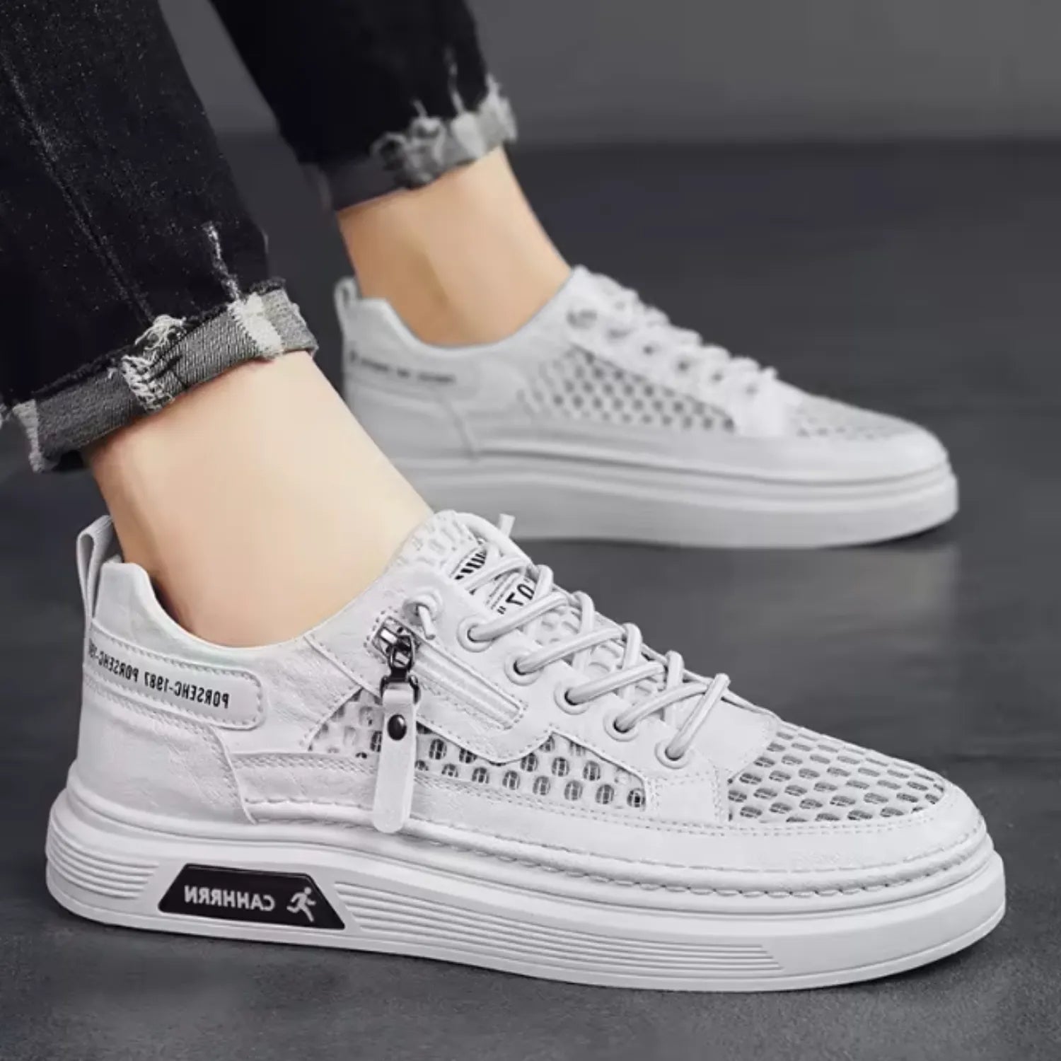 tênis masculino branco confortável presença