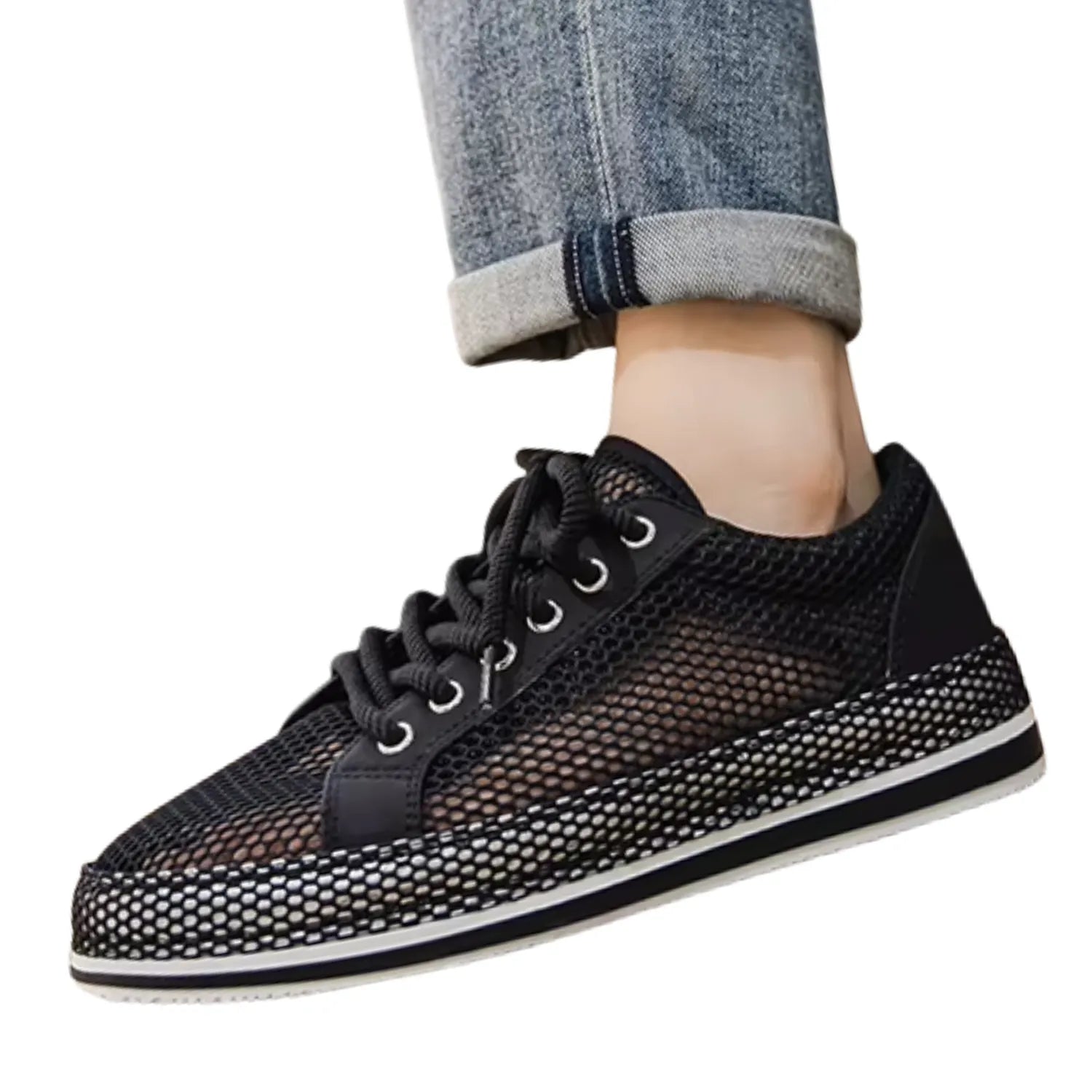 tênis masculino preto respirável confort