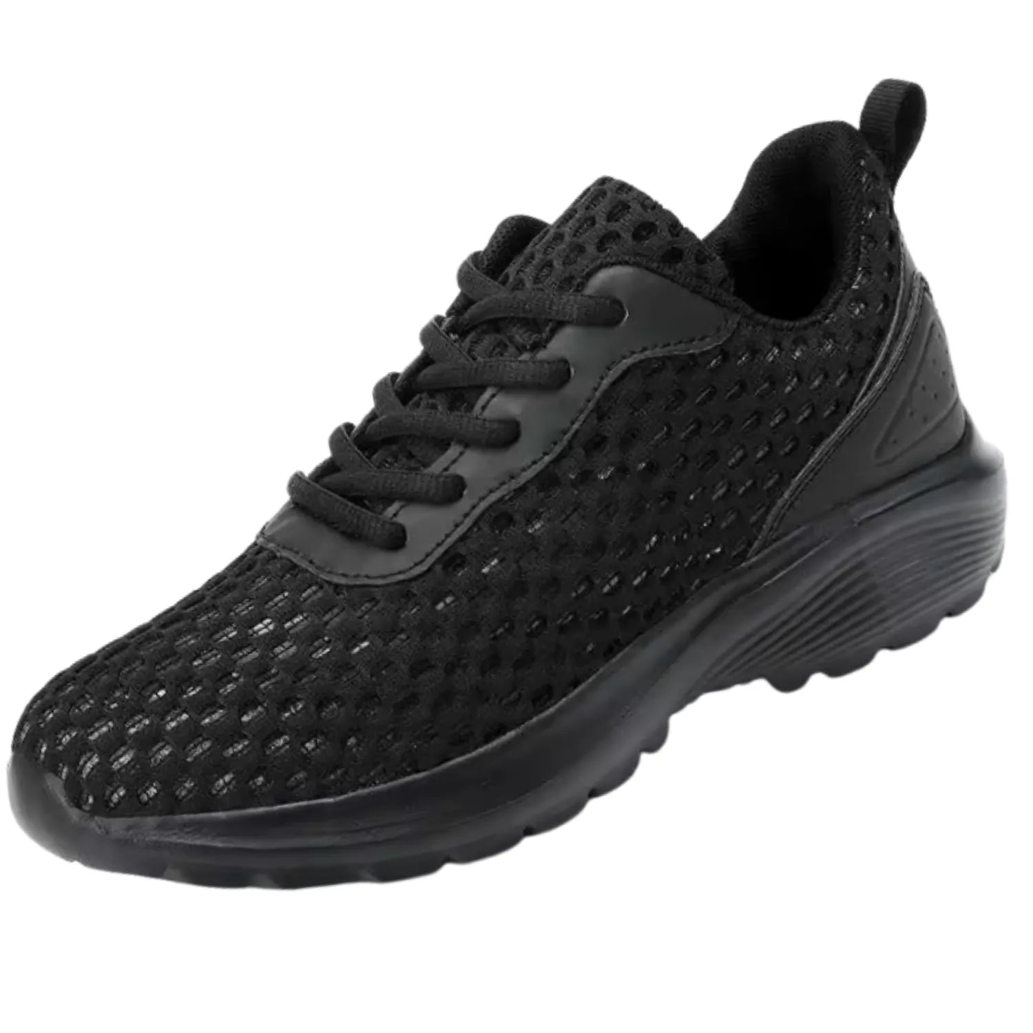 tênis preto feminino de malha respirável