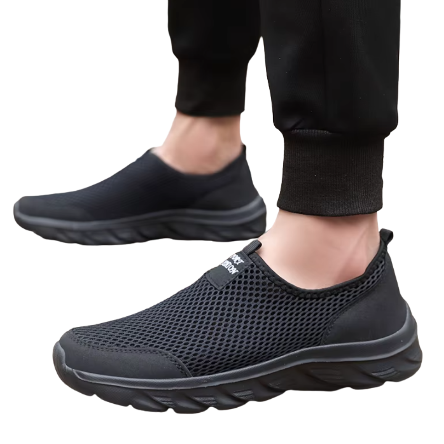 tenis preto masculino sem cadarço confort