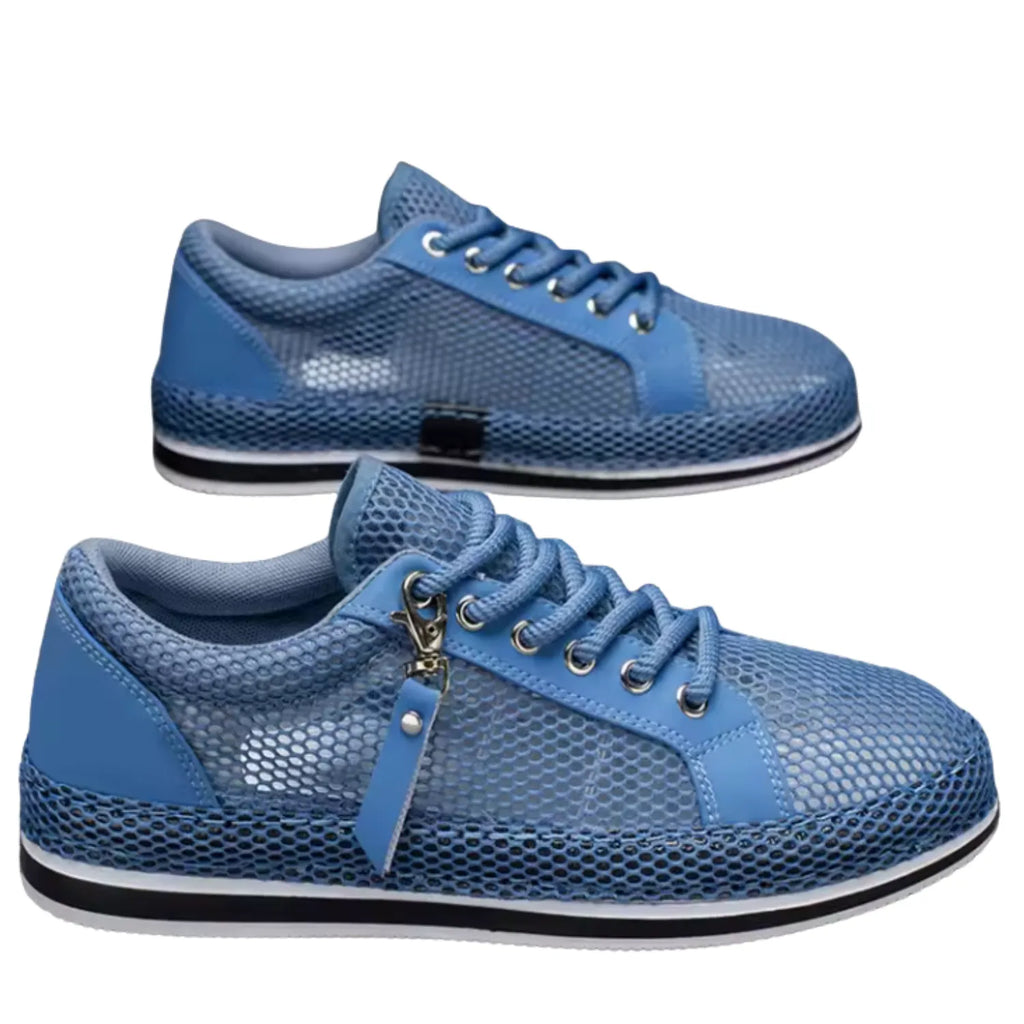 Tênis Masculino Azul Escuro de Malha Respirável | Casual, Leve