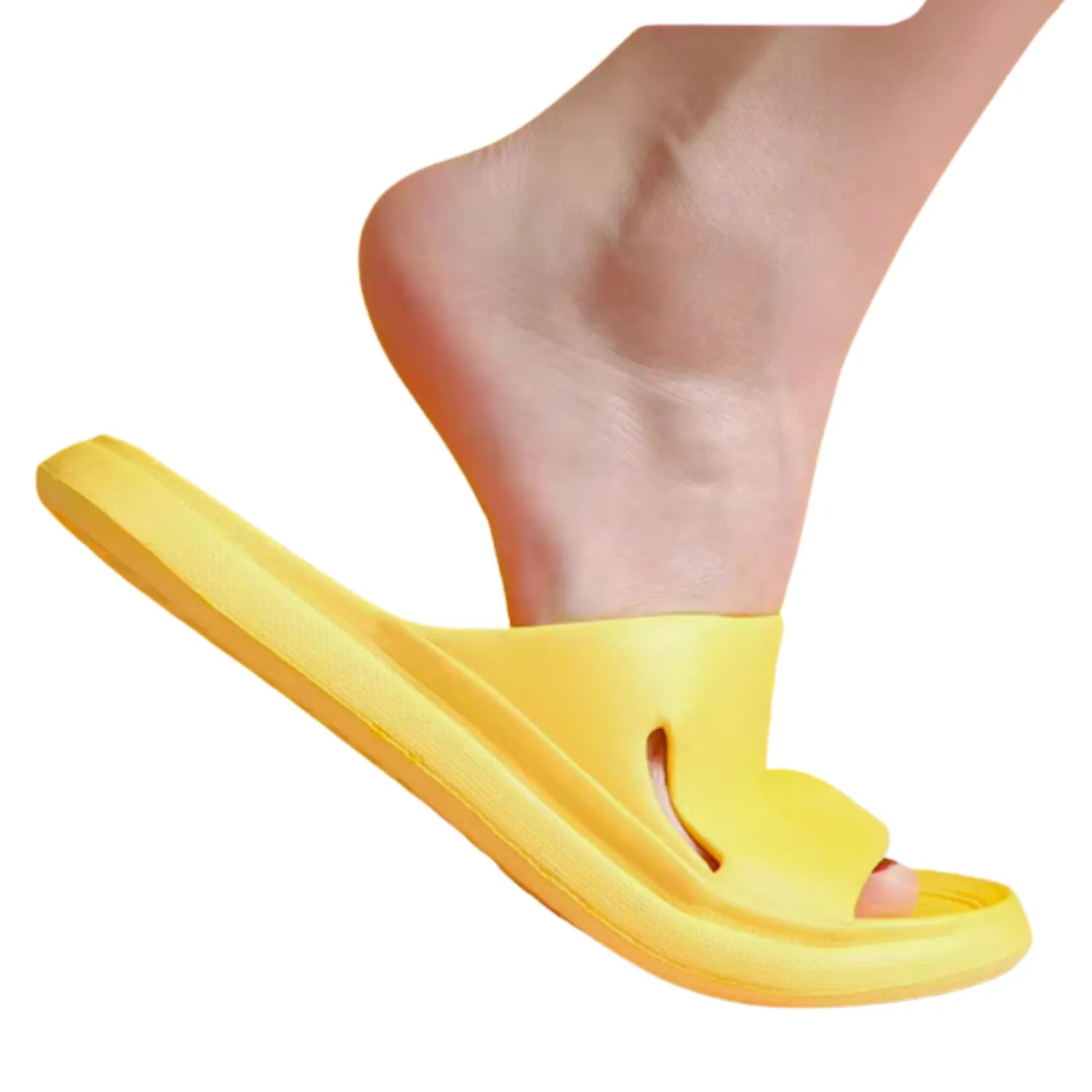 Chinelo amarelo silencioso unissex flexível macio antiderrapante