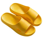 Chinelo amarelo silencioso unissex flexível macio confort antiderrapante moda