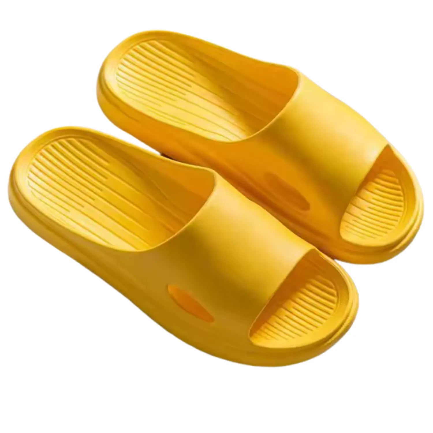 Chinelo amarelo silencioso unissex flexível macio confort antiderrapante moda