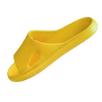 Chinelo amarelo silencioso unissex flexível macio confort plano