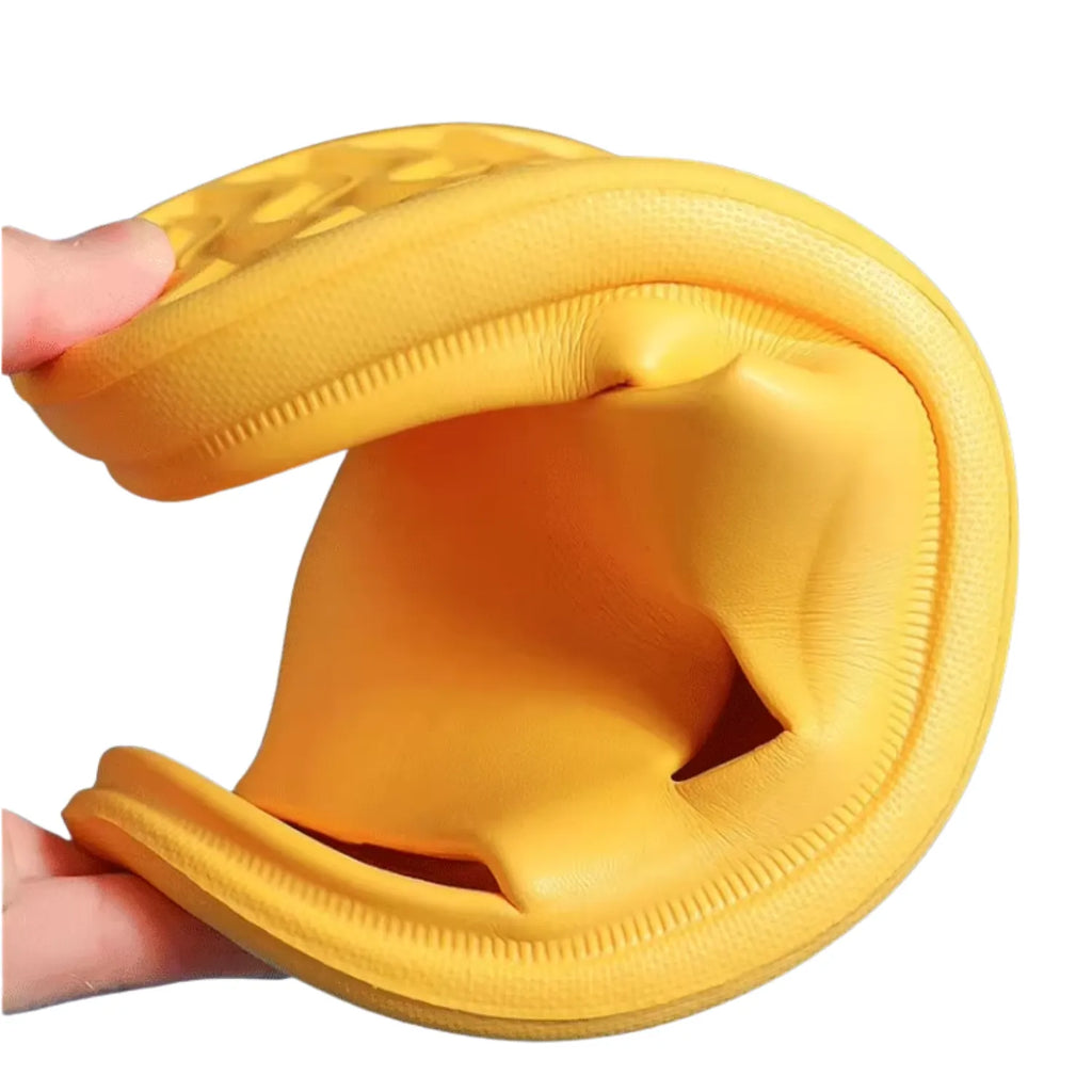 Chinelo amarelo silencioso unissex flexível macio