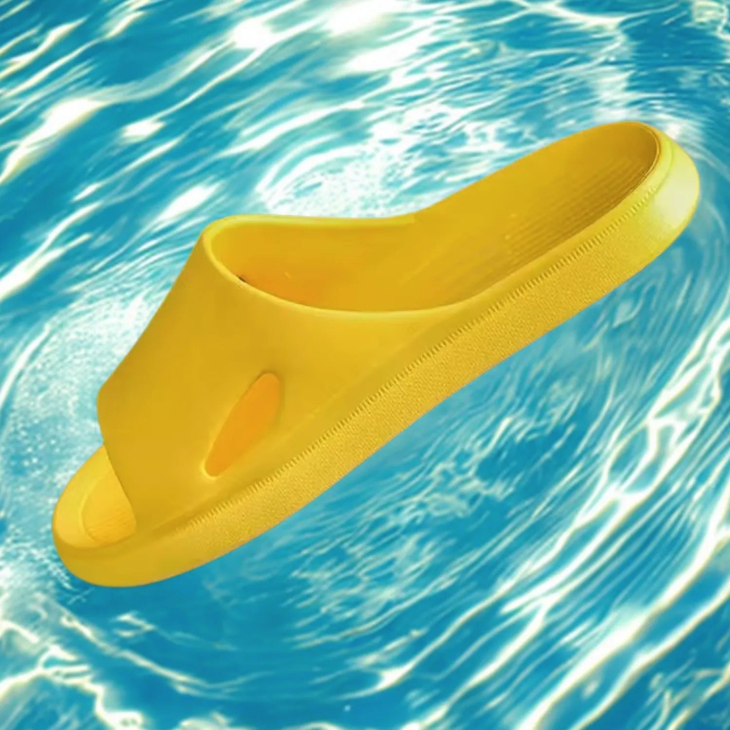 Chinelo amarelo silencioso unissex confort lazer e praia