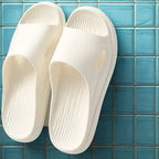 Chinelo branco silencioso unissex flexível macio antiderrapante