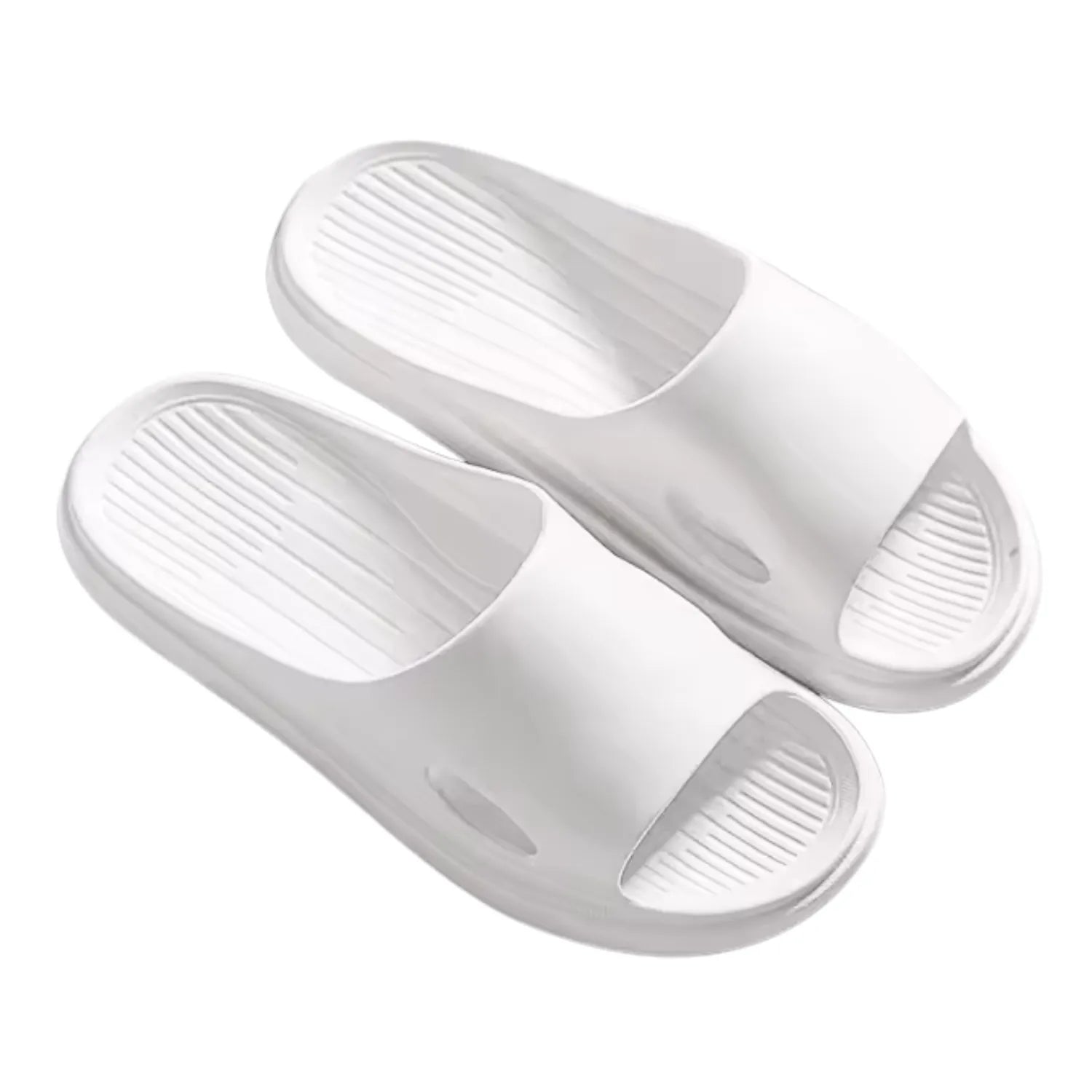 Chinelo branco silencioso unissex flexível macio confort antiderrapante moda