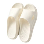 Chinelo branco silencioso unissex flexível macio confort vistoso