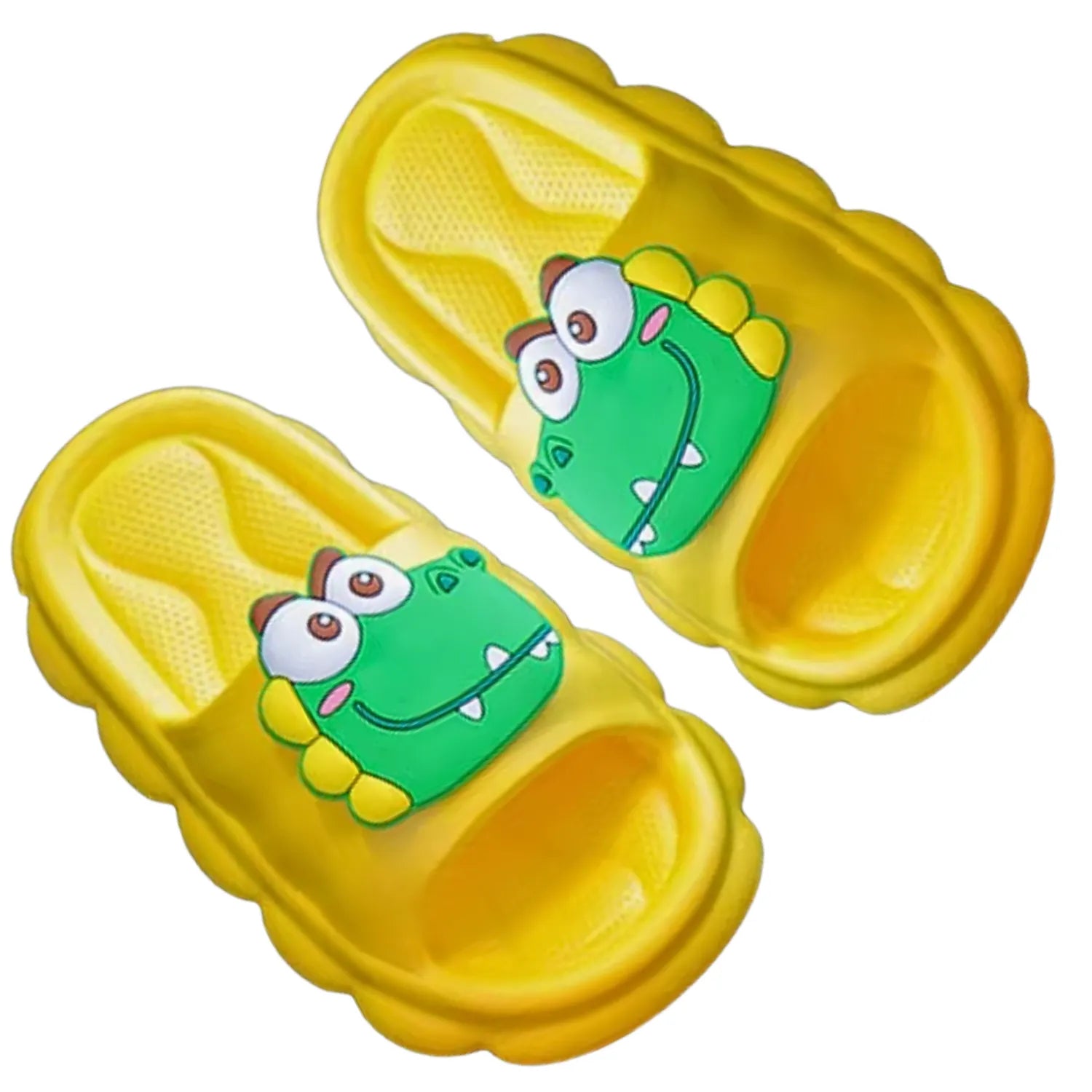Chinelo infantil amarelo bichinho meninos meninas macio flexível verão