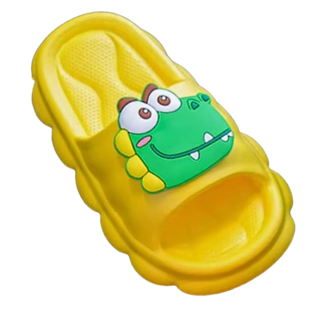 Chinelo infantil amarelo bichinho meninos meninas macio flexível verão