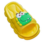 Chinelo infantil amarelo bichinho meninos meninas macio flexível verão