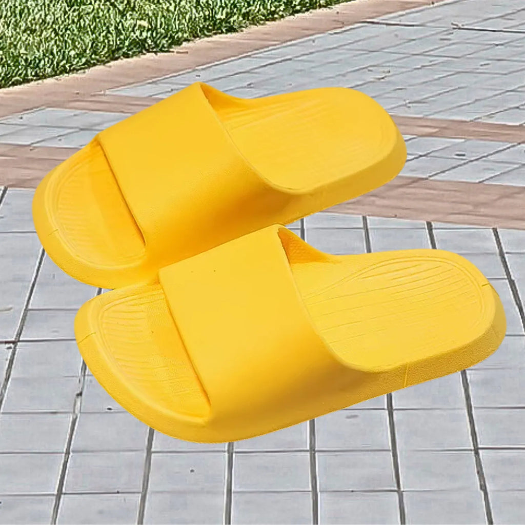 Chinelo infantil amarelo meninos meninas confortável