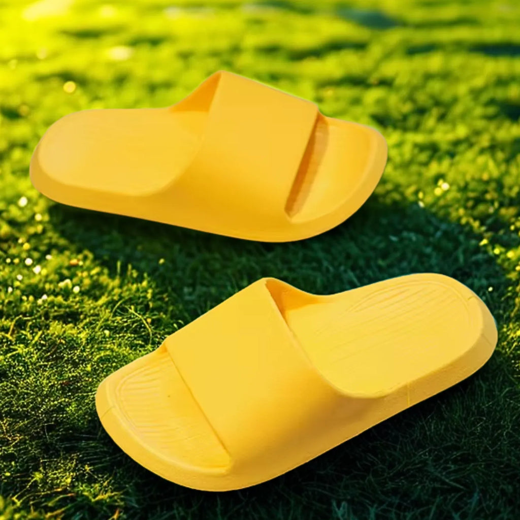 Chinelo infantil amarelo meninos meninas, lazer, verão