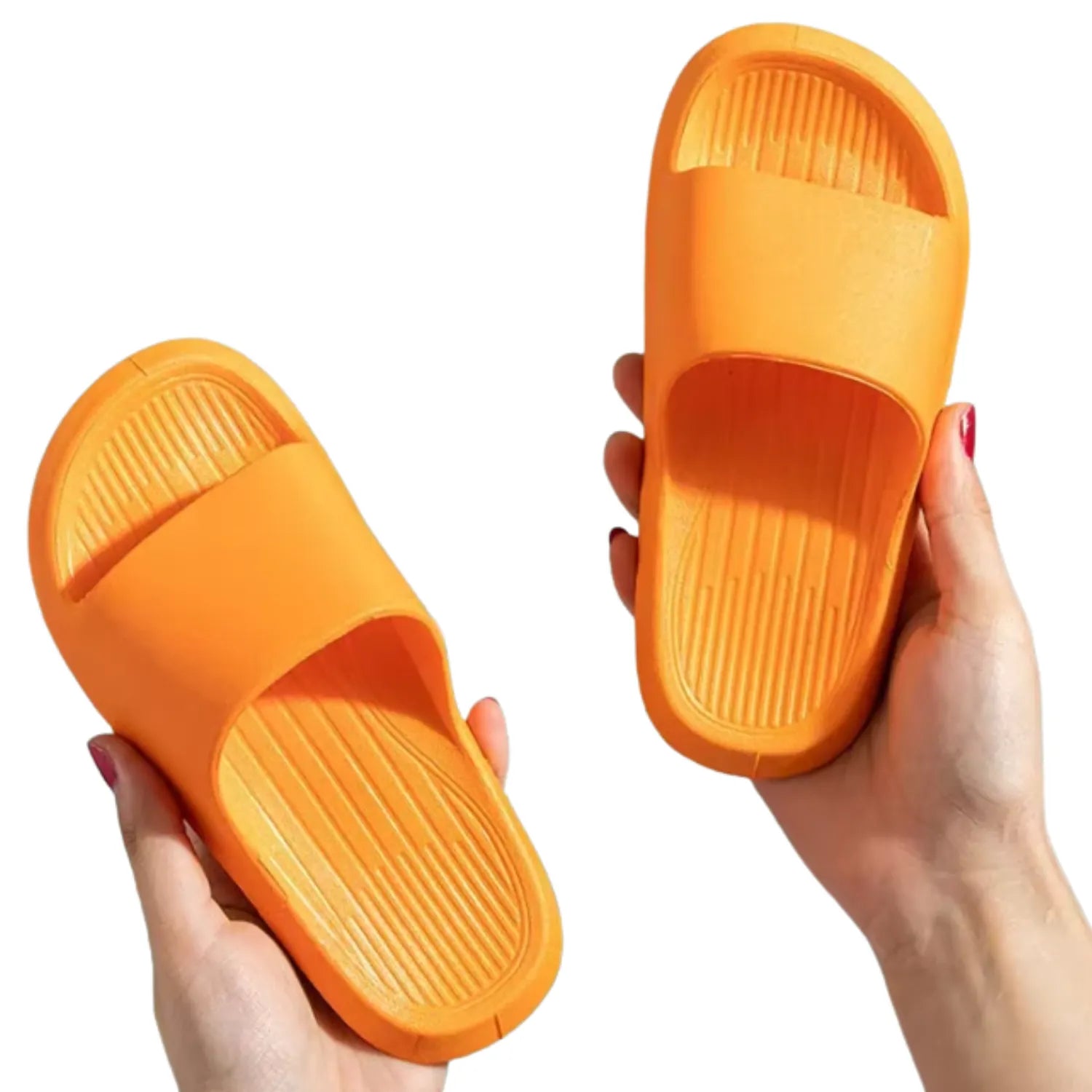 Chinelo infantil laranja meninos meninas confort