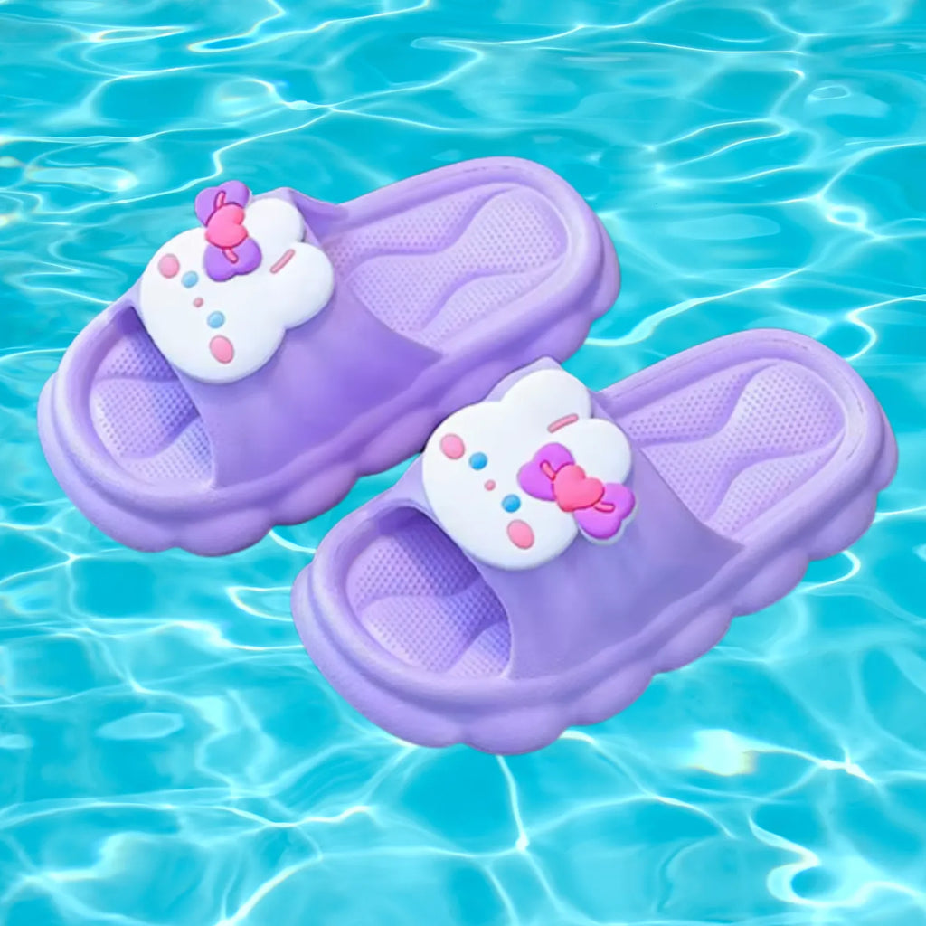 Chinelo infantil lilás bichinho meninos meninas e lazer