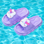 Chinelo infantil lilás bichinho meninos meninas e lazer