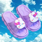 Chinelo infantil lilás bichinho meninos meninas frescor confort