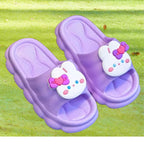 Chinelo infantil lilás bichinho meninos meninas lazer, praia, verão