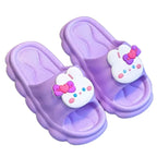 Chinelo infantil lilás bichinho meninos meninas macio flexível verão