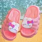 Chinelo infantil rosa bichinho meninos meninas lazer, praia, verão
