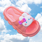 Chinelo infantil rosa bichinho meninos meninas frescor confort