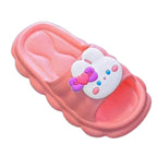 Chinelo infantil rosa bichinho meninos meninas macio flexível verão