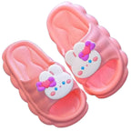 Chinelo infantil rosa bichinho meninos meninas macio flexível verão