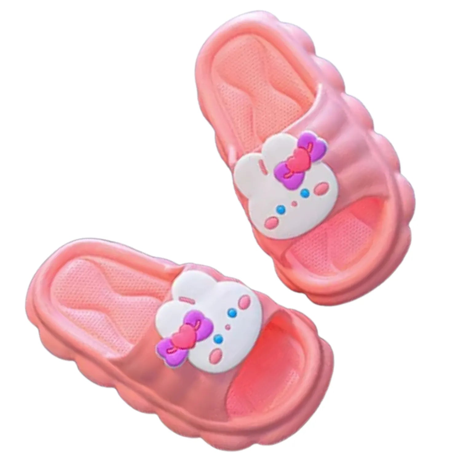 Chinelo infantil rosa bichinho meninos meninas macio flexível verão