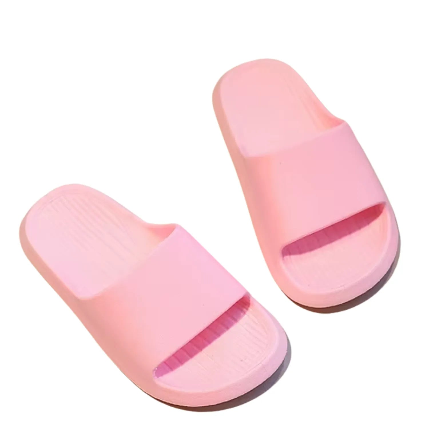 Chinelo infantil rosa claro meninas macio flexível verão